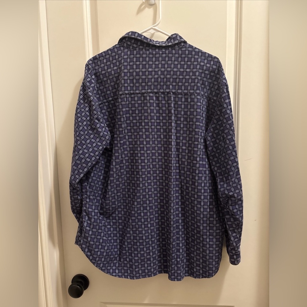 Vintage Disney Pooh Eeyore Womens Long Sleeve Button Shirt Plaid Corduroy Large - Picture 7 of 7